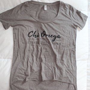 Chi Omega Bella Tshirt Gray